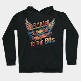 Fly Back to the 80s with Groovy Cassette Wings Hoodie